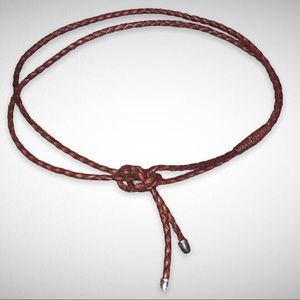 Leather Round Braided Belt